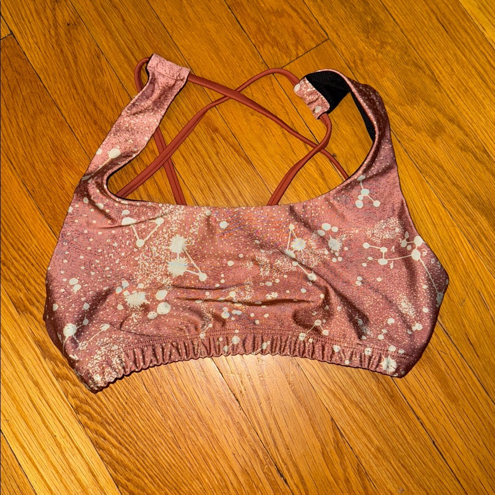 Matching Set - Pink and White Sports Bra M/L- Yoga Pants Sold Separately